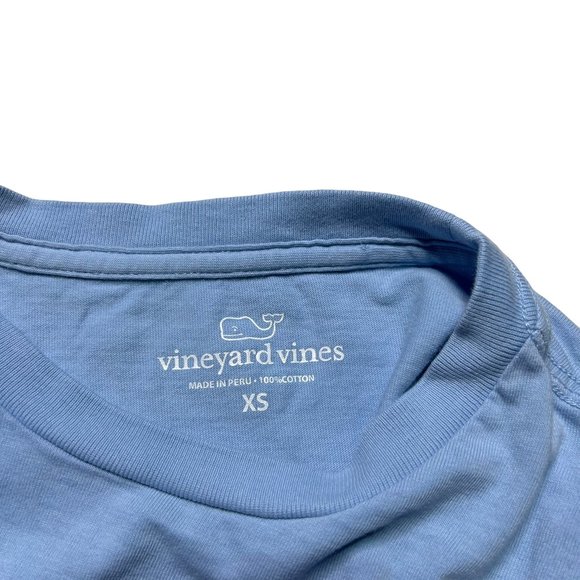 Vineyard Vines Happy Hanukkah Shirt Adult XS Light Blue Long Sleeve Mens - Picture 7 of 7